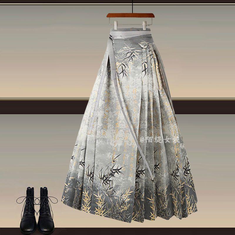 Product Introduction of Áo Khoác Và Váy Hanfu Trung Quốc Phong Cách Manbo, Màu Xanh Bạc Hà, Dành Cho Nữ, Bộ Váy Vẻ Mặt Ngựa Phong Cách Quốc Gia Mới Mùa Hè 2024 Women Dress Khuy 20