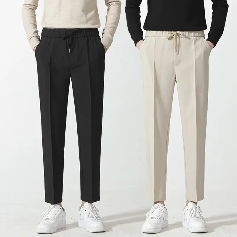 ♻️FREESHIP♻️ Quần cạp chun nam Hàn quốc ống côn, quần âu baggy nam co giãn vải cotton VINTINO QUZ