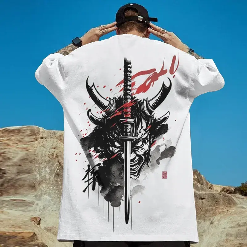 Áo Thun Nam, Phong Cách Cổ Điển In Hình Samurai 3D, Áo Sơ Mi Ngắn Tay, Thường Ngày Mùa Hè, Dáng Rộng Rãi, Ngoại Cỡ, Hàng Mới Về, 2024