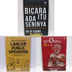 PAKET ISI 3 BUKU MOTIVASI RETORIKA + LANCAR PUBLIC SPEAKING + BICARA ITU ADA SENINYA