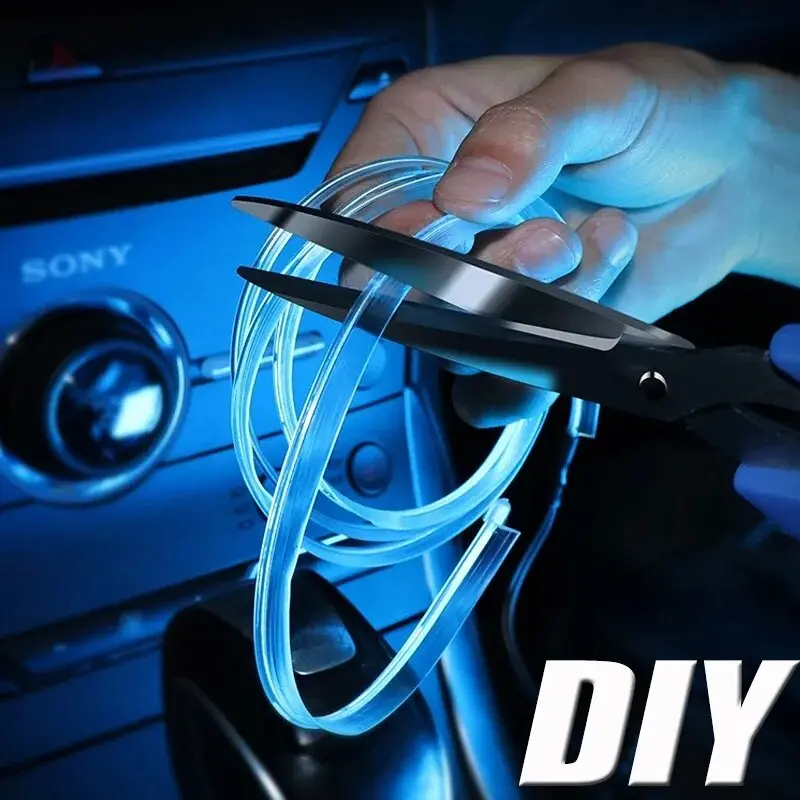 Dải đèn LED, USB Thông Dụng cho nội thất ô tô, bảng điều khiển, bảng điều khiển, dải đèn Xung Quanh 1 / 3M, trang trí ô tô 2