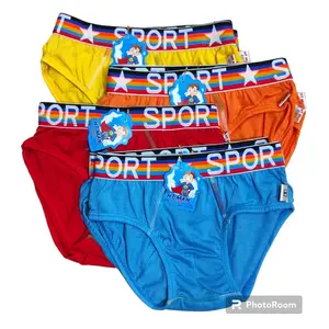 Paket Isi 6 Pcs Celana Dalam Anak Laki Sempak Anak Cowok Model Sablon Bola Fashion