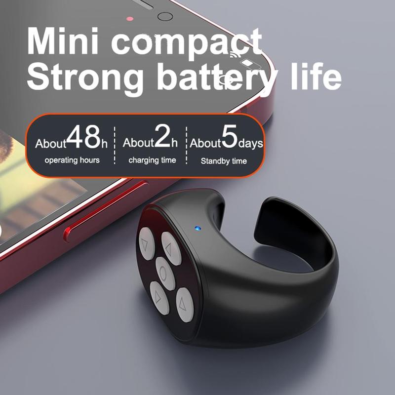 Wireless Remote Control Ring, Selfie Video Controller for Phone, Automatic Page Turner for Various APP, Mobile Remote Control, Selfie Accessories 5