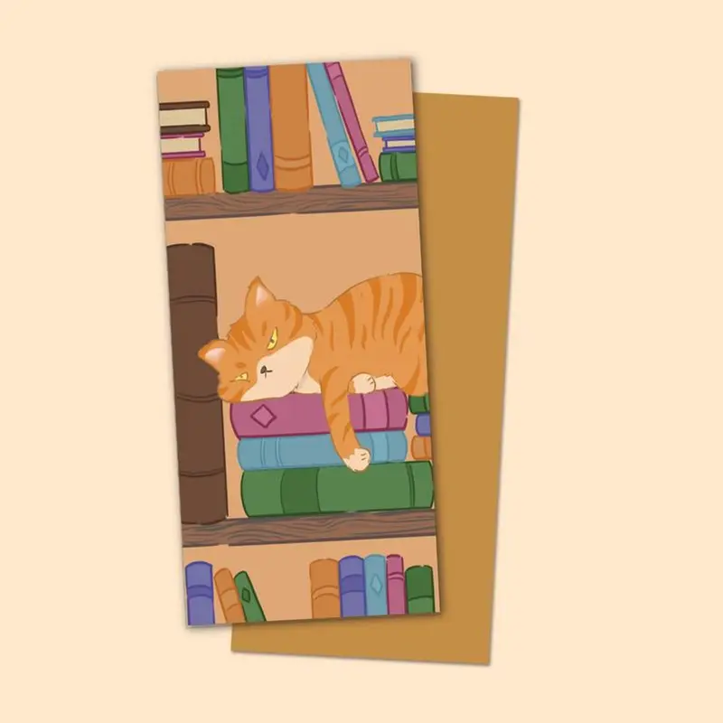 [1 Cái Ngẫu Nhiên] Bookmark Kẹp Sách, Dấu Trang Họa Tiết Hình Mèo - SBOOKS 3