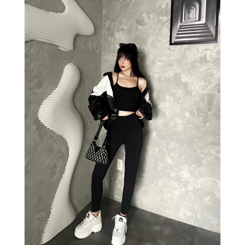 Quần legging dài không túi co dãn dành cho Nữ Voi 3