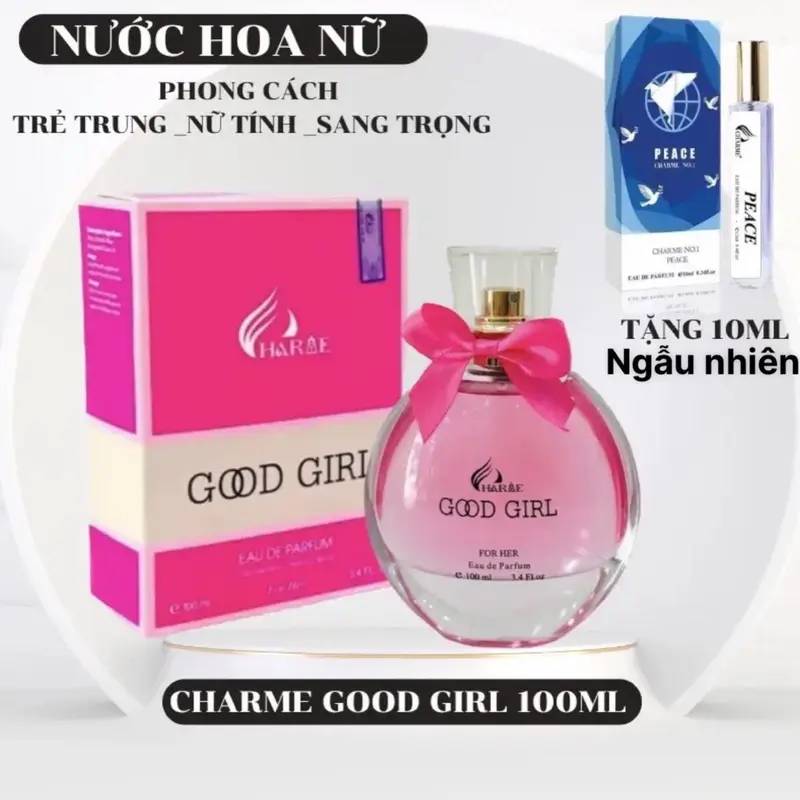 (Cam Kết Chính Hãng) - Mua 1 Tặng 1- Nước Hoa Charme Good Girl 100ML Cosmetic Perfume Women Xịt Thơm 1