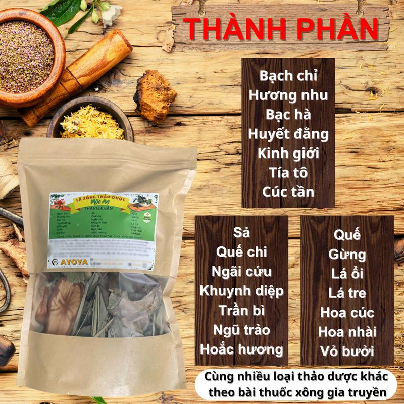 Thảo dược xông & tắm cơ thể Mộc An: xả xui, giải cảm, chăm sóc mẹ sau sinh (Tặng kèm trà gừng) 2