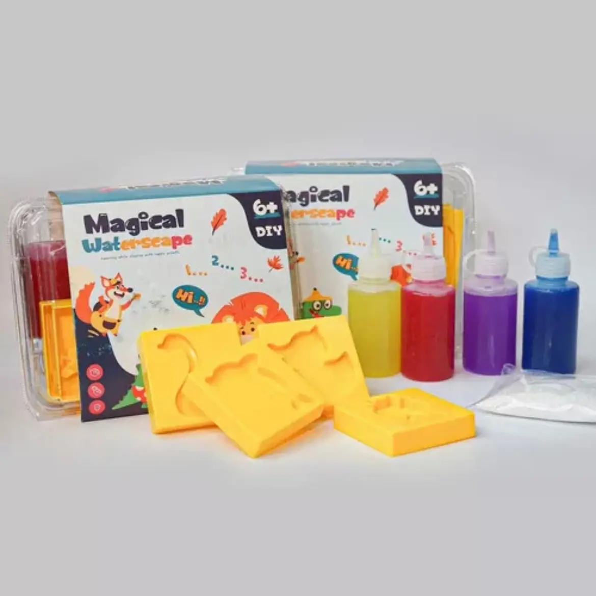 GoLiving FUNTOY DIY Mainan Anak Magical Waterscape Cetakan Edukasi Kreatif Jelly Soap Warna Viral Toys