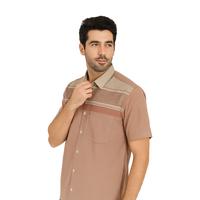 Gambar HIZZAGHI Baju Kemeja Pria Dewasa Lengan Pendek Slim Fit Katun Adem Kasual Motif Salur Modern Terbaru Kain Nyaman - S dari HIZZAGHI Kab. Garut 3 Tokopedia