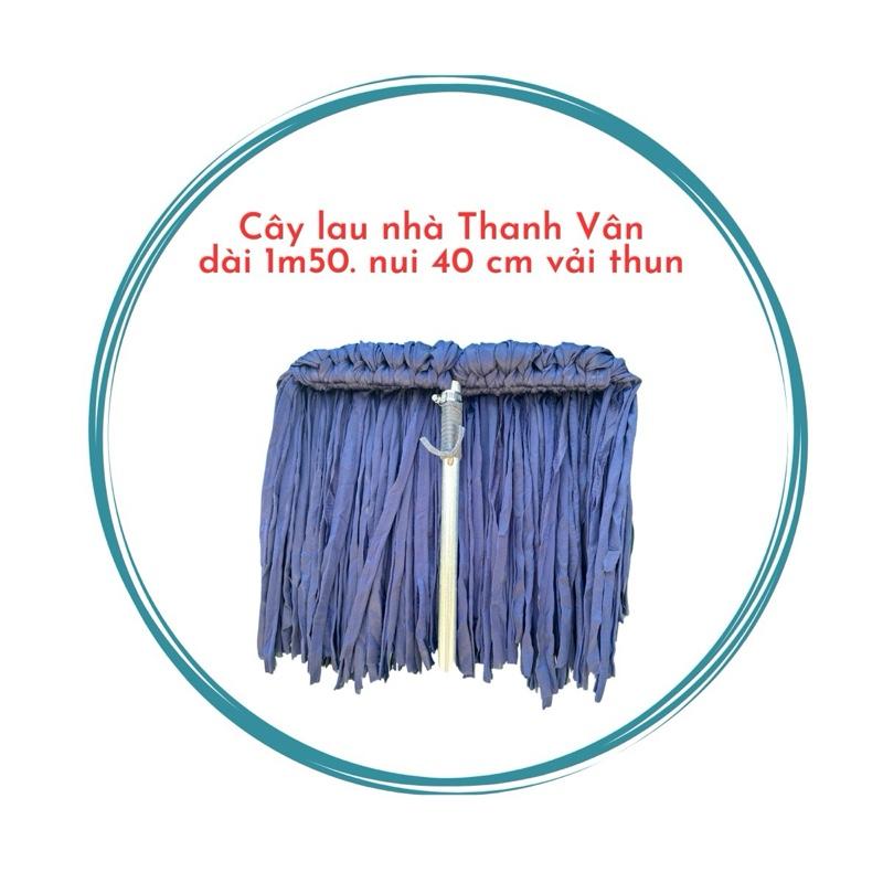 Cây Lau Nhà Vải Thun Xanh Đậm Cán Dài 1m50 Cán Thép Bền Lau Nhà Nhanh Sạch