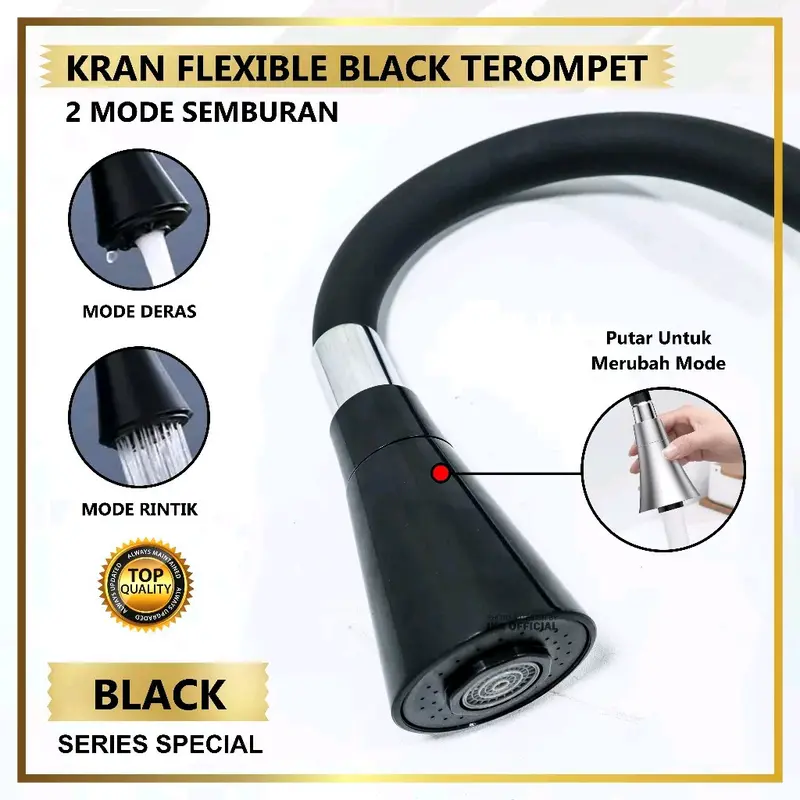 Kran Angsa Dapur Fleksibel / Flexible - 1/2 Inch - High Quality Keran Air Angsa Fleksibel 2 Mode - Keran Cuci Piring Keran Air Angsa  Fleksibel 2 Mode - Keran Cuci Piring Angsa - Kran Sink Dapur Drat 1/2 Inc Angsa - Kran Sink Dapur Drat 1/2 Inc 4