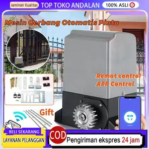 Automatic Sliding Gate Mesin Sensor Infrared Mesin Pagar Gerbang Otomatis 1200kg Pakai Hp Pakai Remot