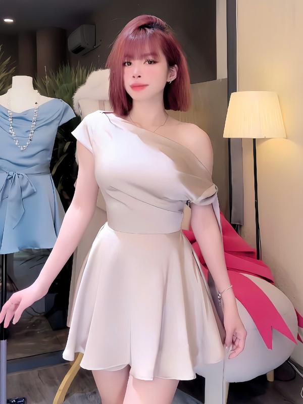 BERRY - Đầm lụa tô châu tay ngắn dáng ngắn, dáng váy xòe, hàng thiết kế 2 lớp, lên form siêu chuẩn (KÈM QUẦN KÈM DÂY ĐAI)  Dress Women 0