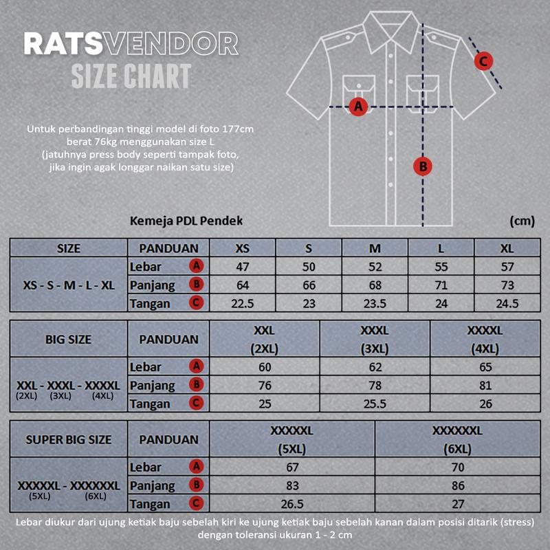 Product Introduction of Ratsvendor Kemeja Lapangan / Outdoor / Gunung / PDL Lengan Pendek Warna Hitam 0