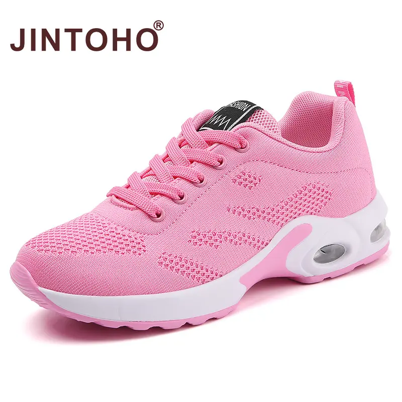 JINTOHO-Giày Đế Bằng Cho Nữ, Giày Thể Thao Nhẹ Để Chạy Bộ, Lưới Thoáng Khí, Đệm Khí 5