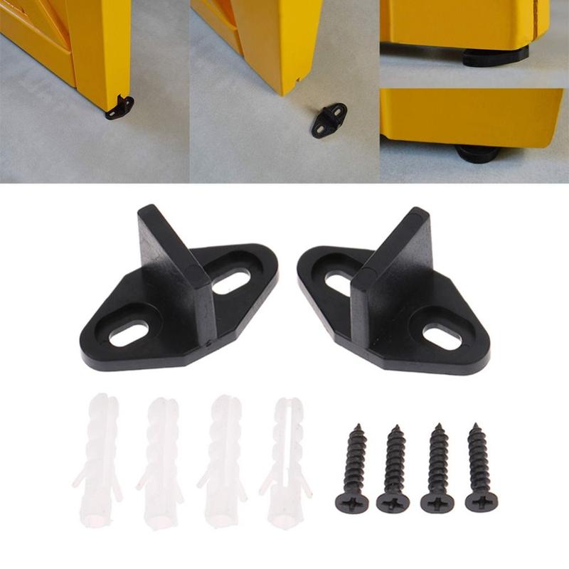 Product Introduction of Household Sliding Barn Door Floor Guide Plastic Anti-Swinging Adjustable Stay Roller Rail Accessories Furniture Hardware Fixing Bottom Bracket For Bottom Sliding Door Hanger 15