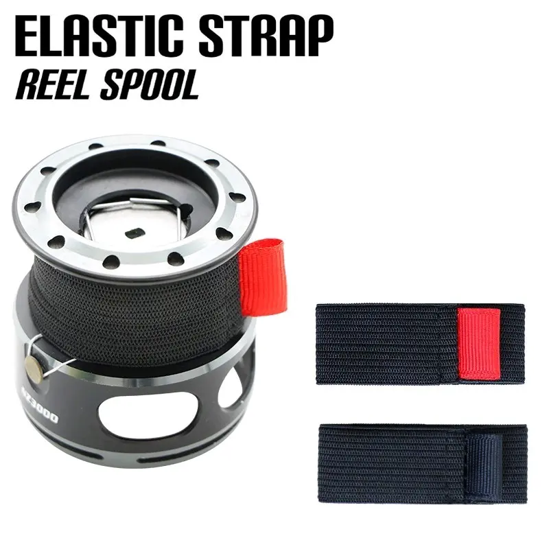 Cover Spool band Fishing Reel Protective Cover Elastic Spool Case For Spinning Reels boat life jacket memancing daiwa shimano spinning reel bc reel pancing murah Stella Hitam Merah