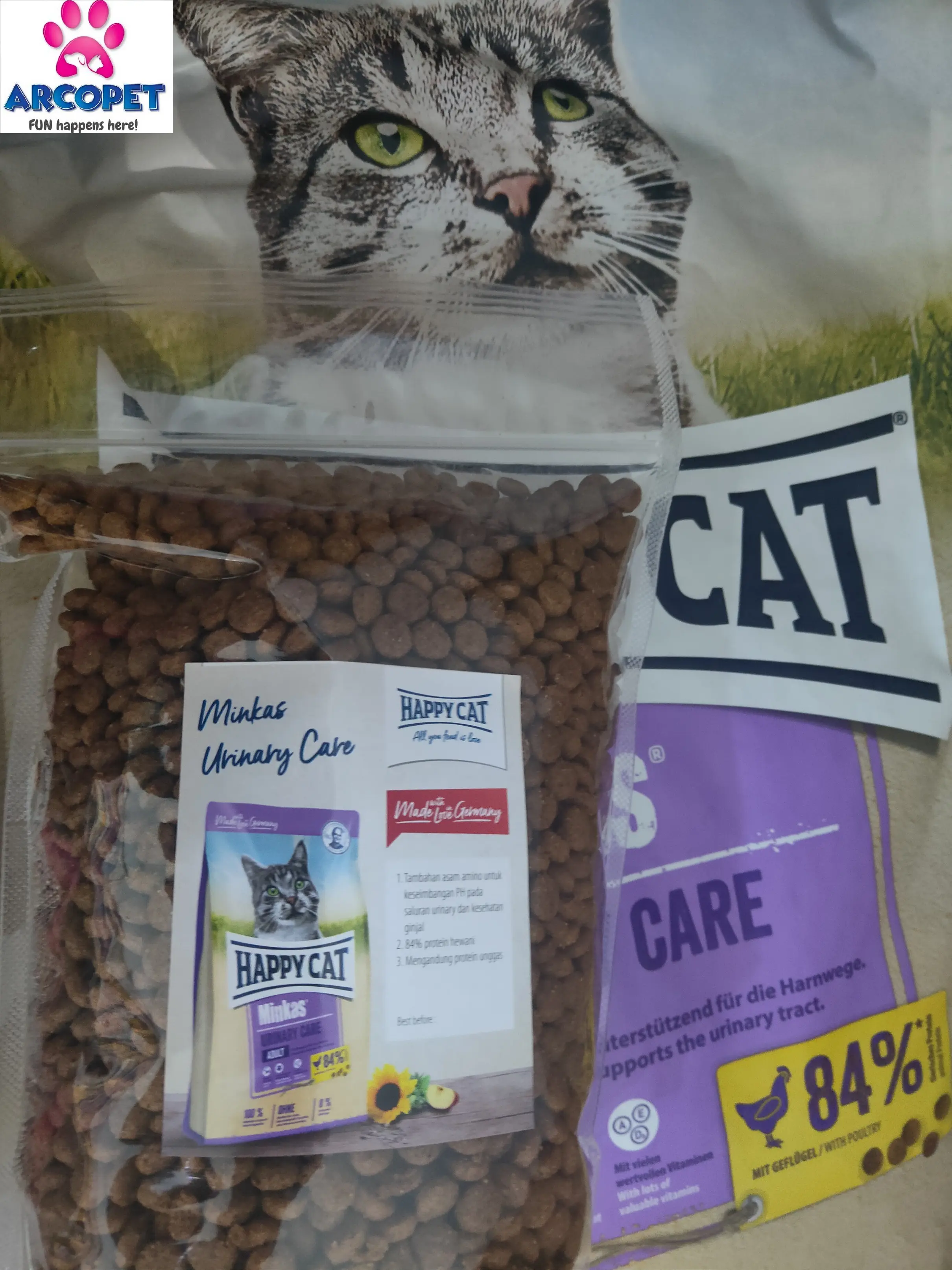 HAPPY CAT 1 KG URINARY CARE REPACK 1 KG MAKANAN KUCING CAT FOOD