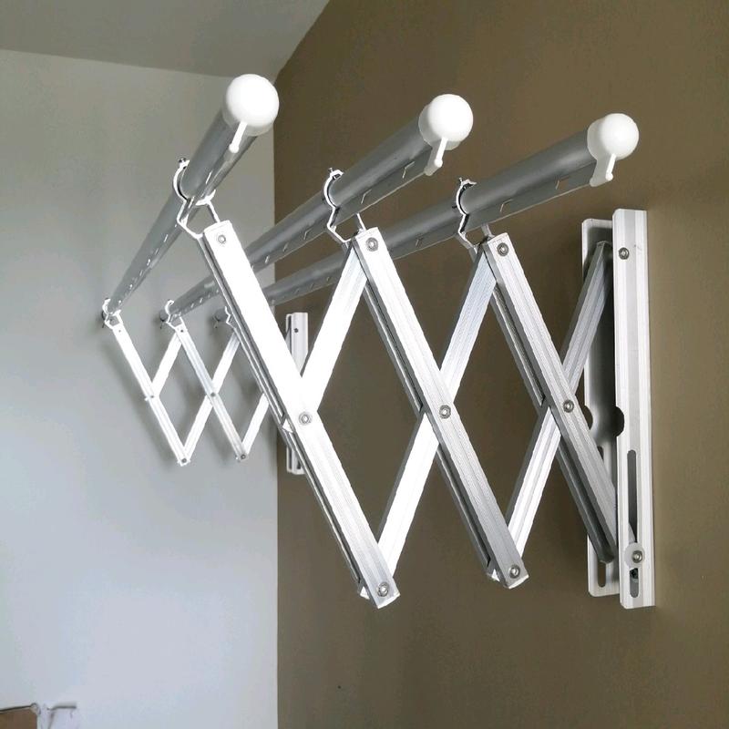 Giàn phơi thông minh Hòa Phát chịu tải trọng 25kg cho gia đình ít người thanh phơi dài  0.8m giàntreo quầnáo gắntường