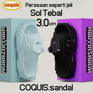 COQUIS Sandal30-41 Anak Unisex Terbaru Lucu Minecraft-MC Bahan Karet Jelly Awet Sol Anti Slip Empuk Ringan Tebal 3CM untuk Laki-Laki Perempuan  Produk resmi dan asli.