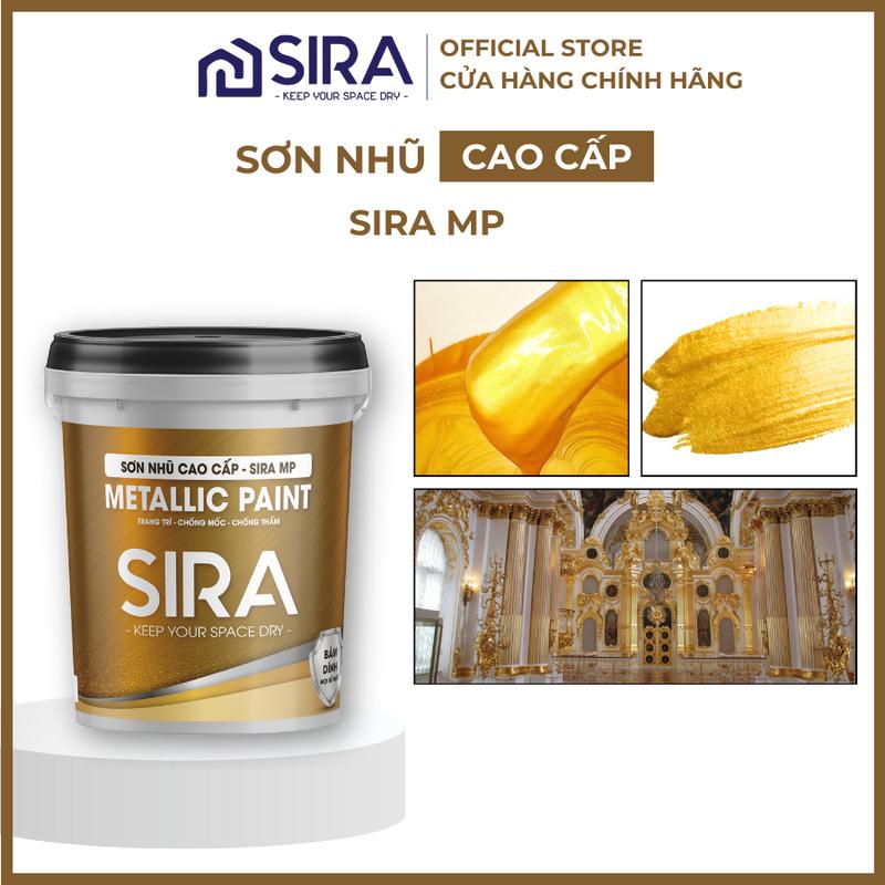   1KG  Sơn nhũ cao cấp - SIRA MP sơn  mạ vàng 24k bạc đồng cho kim loại sơn  xịt chống rỉ sét 