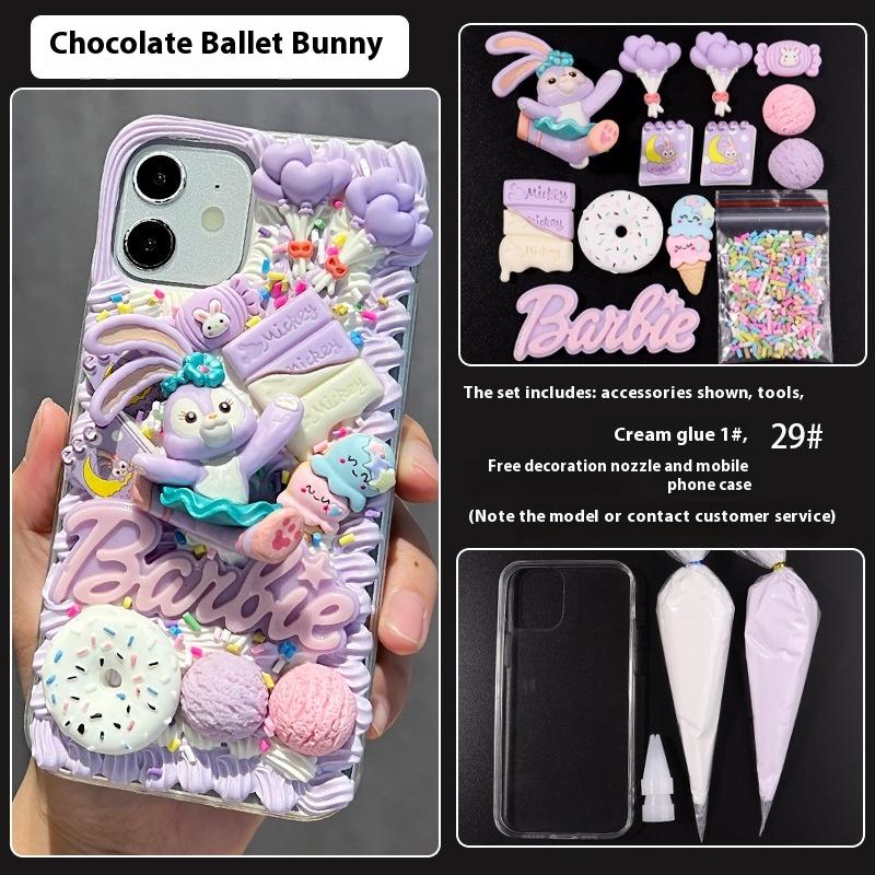 Product Introduction of DIY Cream Glue Phone Case Material Package Clow M Big Ear Dog Cream Glue DIY Material Creative Handmade Gift for Women 7