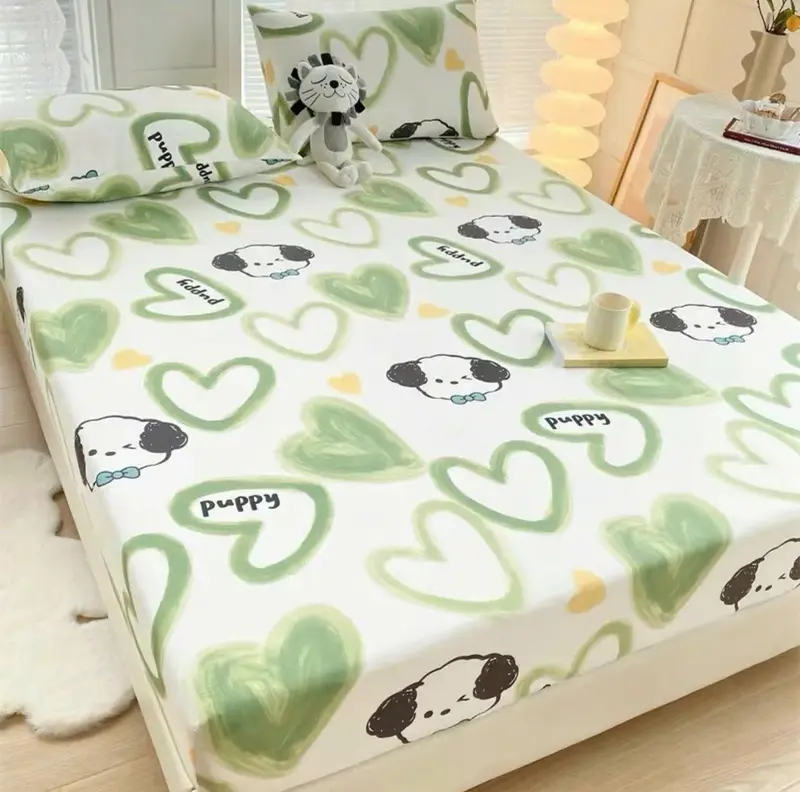 Set 4 món bộ ga gối kèm vỏ gối ôm(không kèm chăn)vải cotton poly mẫu người máy ngộ nghĩnh 5