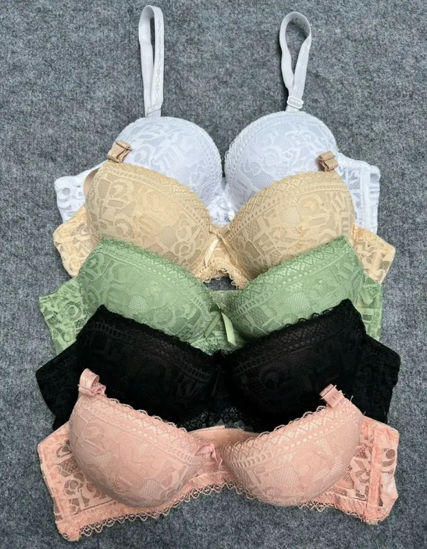 [4] [FORM NHỎ-QUẢ NHỎ-CẨN TĂNG SIZE] COMBO 3 ÁO Lót Nữ Ren - Không Gọng Mút Mềm Mỏng 2.5CM   Women Bra Cup Quai 5