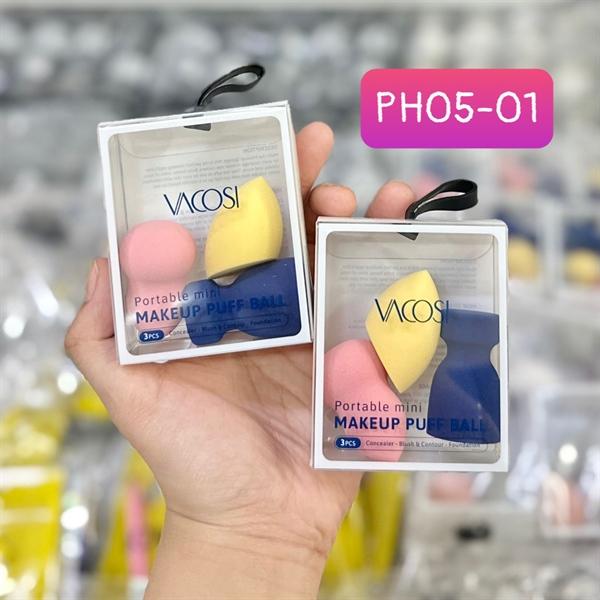 Mút trang điểm Vacosi Chính hãng  Bông phấn ướt makeup mút tán kem nền Cosmetic Nữ Women Mỹ Phẩm 1