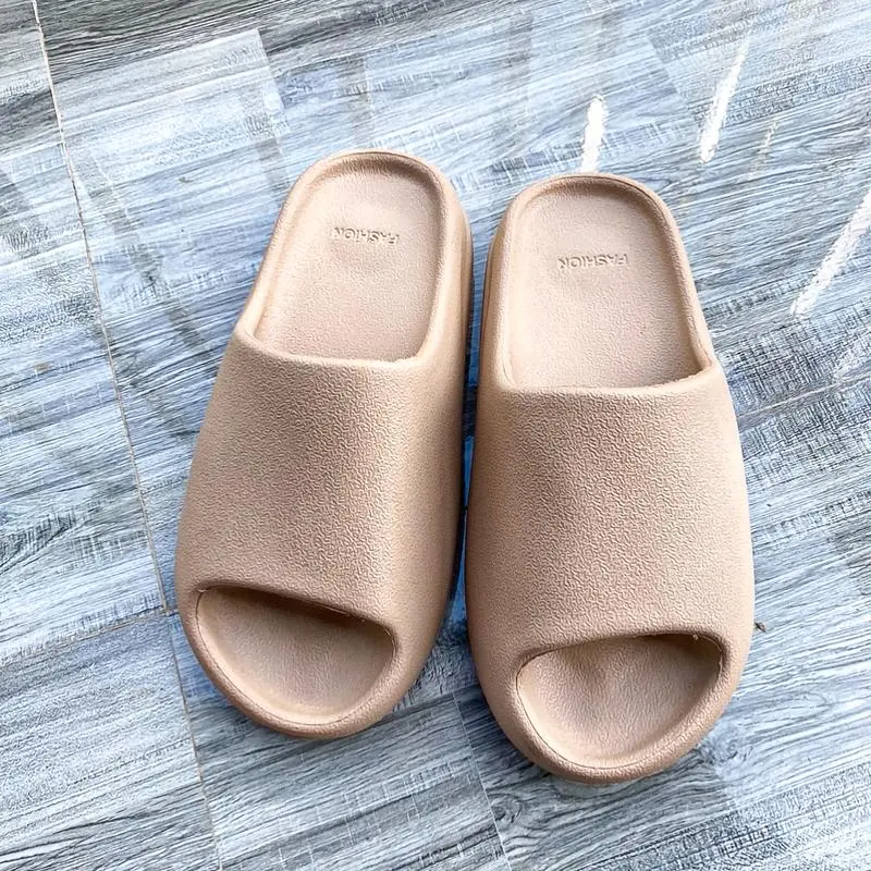 Dép nam nữ quai ngang đế cao 5cm Slide nhám phom chuẩn - dép bánh mì đế cao bản cao cấp Slipper DéP Đế Bằng Cao Su Jean Hoa 2