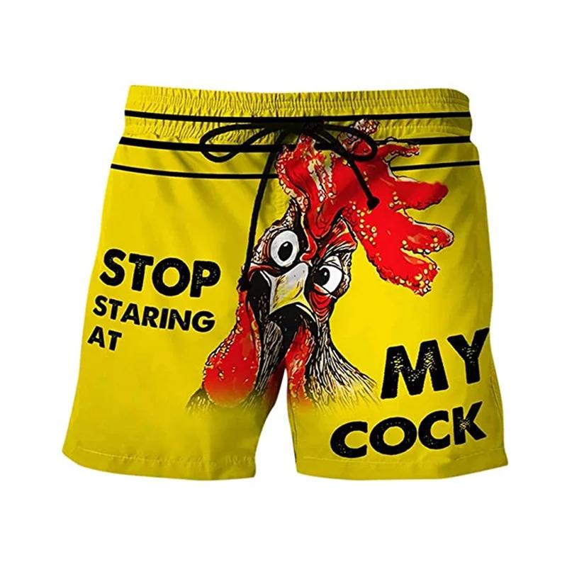 Product Introduction of Fun Chicken swimming shorts Crab 3d printed surfboard shorts Banana Beach Shorts Men's swimming shorts Swimming shorts 17