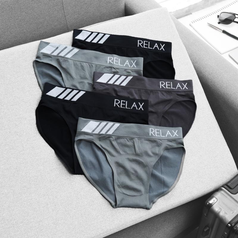 COMBO 3C 3 MÀU QUẦN LÓT NAM RELAX DỆT KIM KHÔNG ĐƯỜNG MAY RLTK013 mềm mại Nam Boxer Sịp Quần Boxer Menswear Cotton Thun