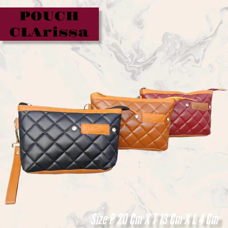 POUCH CLARISSA BORDIR dapat Tali pendek 4