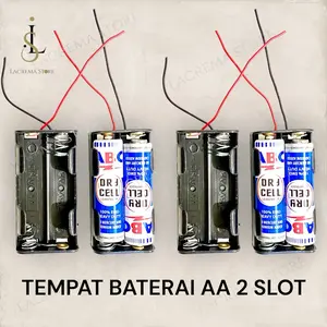 TEMPAT BATERAI AA ISI 2 - KOTAK BATERAI - BATTERY HOLDER
