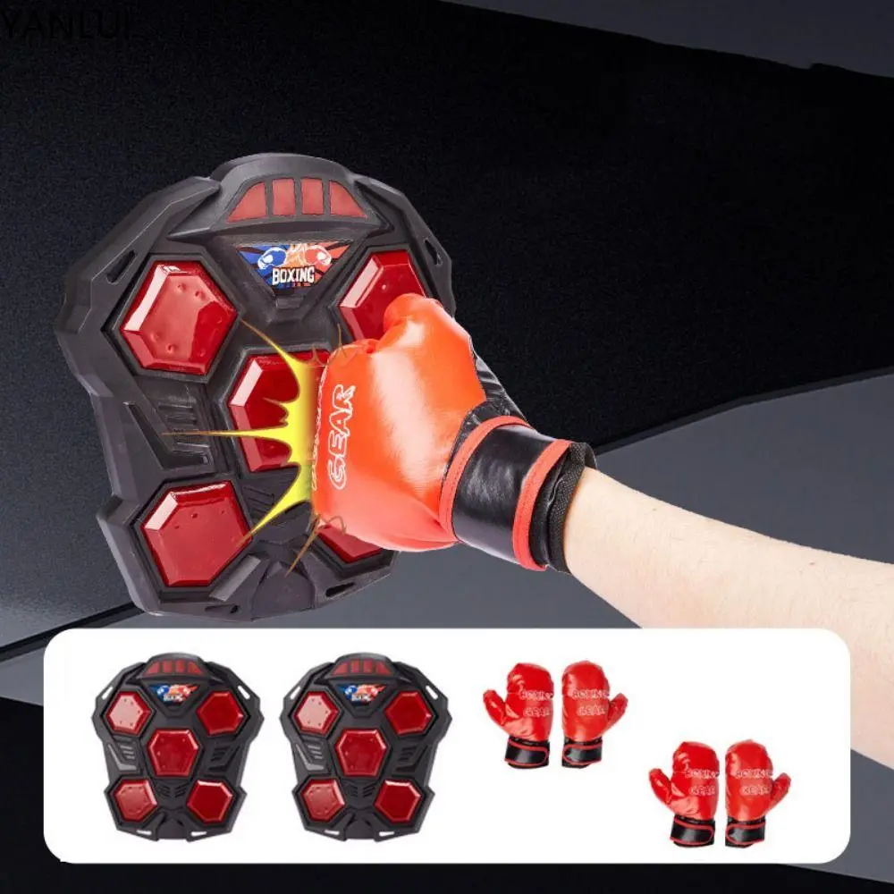 YANLUI Gift Creative Electronic Boxing Trainer Portable Lighted Smart Music Boxing Machine Boxing Target Scoring Feature Interactive Boxing Toy Set Friend Party
