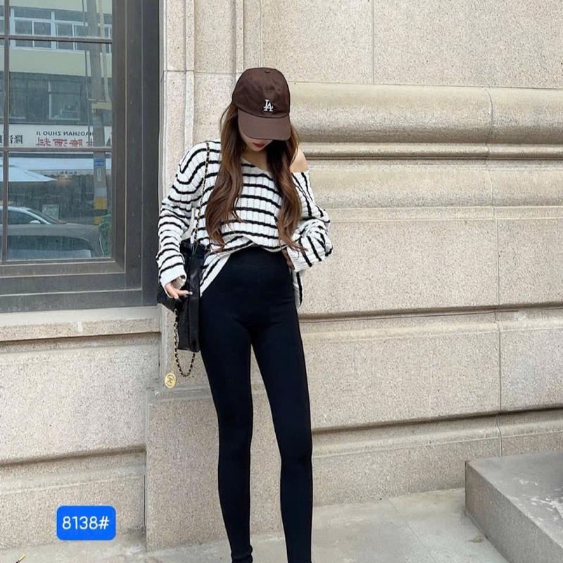 ️‍ Quần legging mèo lót nỉ . Chất quần co dãn, vải mịn. Lót dày vừa ko bị cộm khi mặc. Em sẵn kho    Size : Free ( 45- 65kg ) 1