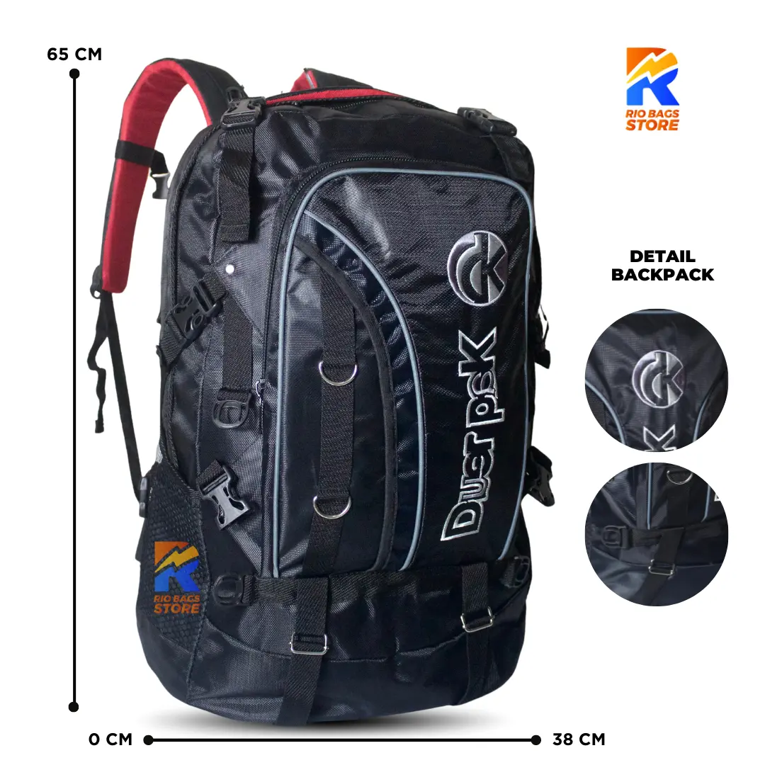 Tas Ransel Jumbo Duerpak/Tas Ransel Semi Carrier 50L/Tas Pulang Kampung/Tas Travelling Travel Mudik Pria Wanita travel  bag