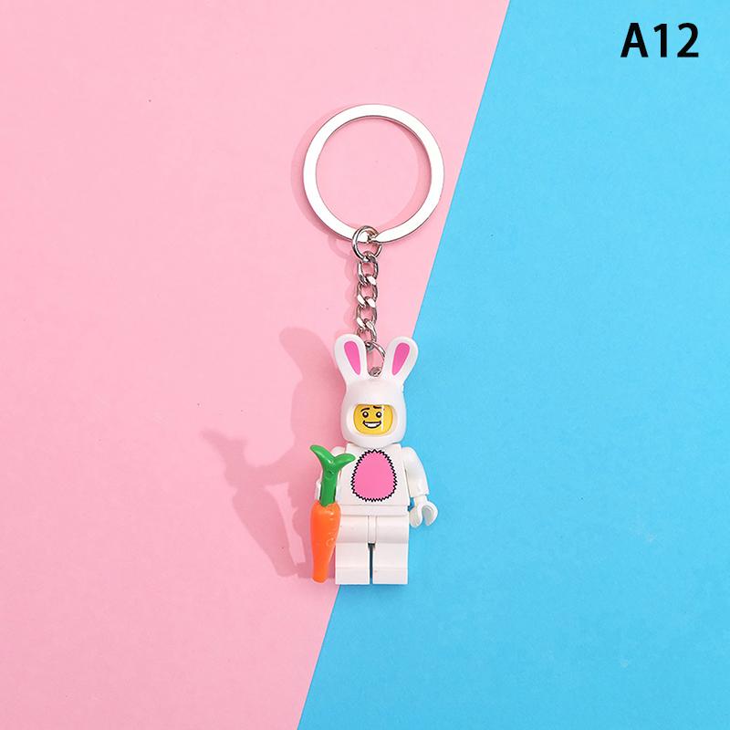 Product Introduction of Anime Building Blocks Model Keychain Little Doll Cartoon Cute Keyring Anime Peripherals Toys For Kids Boys Girls Gift 36