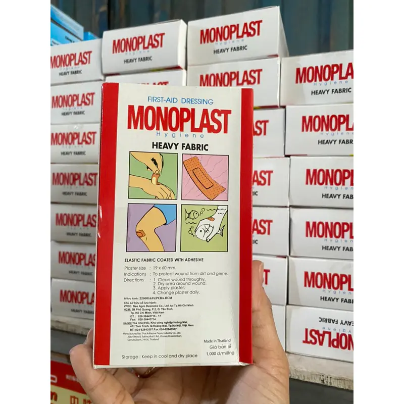 (Hộp 100 miếng) Băng keo cá nhân Monoplast 1