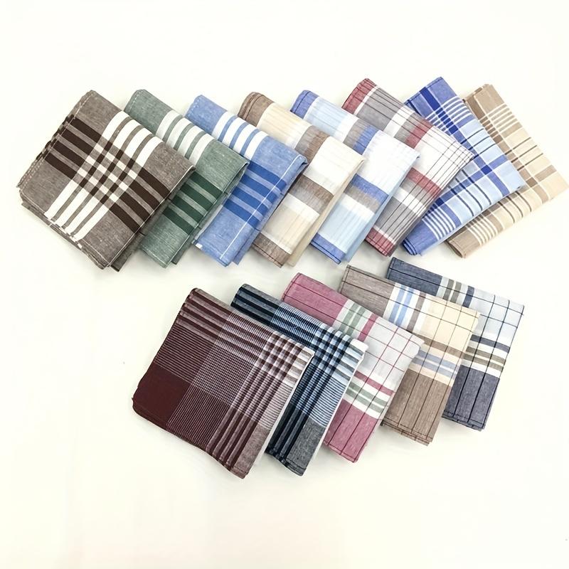 Product Introduction of 12pcs Handkerchief Mixed Style Mixed Color, Men's Light Color Series Handkerchief 9