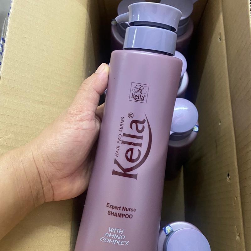 Dầu gội, dầu xả KELLA NEW dành cho tóc hư tổn 750ml/ chai,MÀU TÍM cung cấp dưỡng chất bảo vệ tóc, làm sạch da đầu Nữ Dưỡng Tóc antichi  profumi dầu gội  cho tóc hư tổn daucap  chinhhang dầu  gội xoăn serum  dưỡng nang