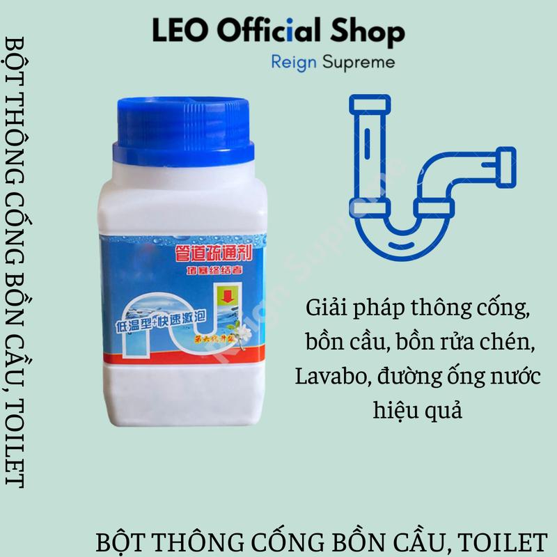 Bột Thông Tắc Cống Cực Mạnh - Thông Tắc Cống, Đường Ống, Bồn Cầu, Bồn Rửa Chén Bát, Lavabo 280g Lọ Thông Tắc Đường Ống Nước Làm Sạch