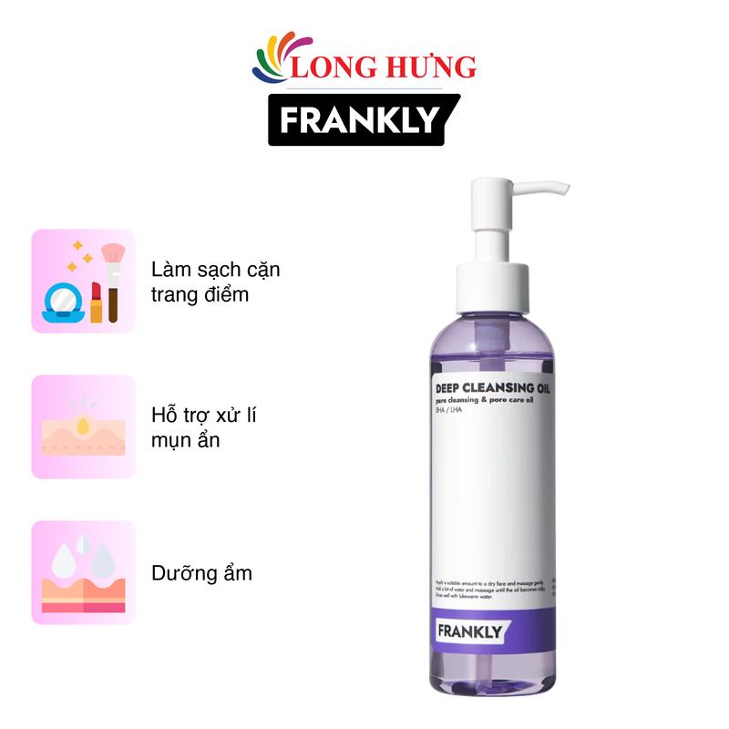  Dầu tẩy trang Frankly Deep Cleansing Oil giúp làm sạch mụn ẩn và mụn đầu đen  200ml  