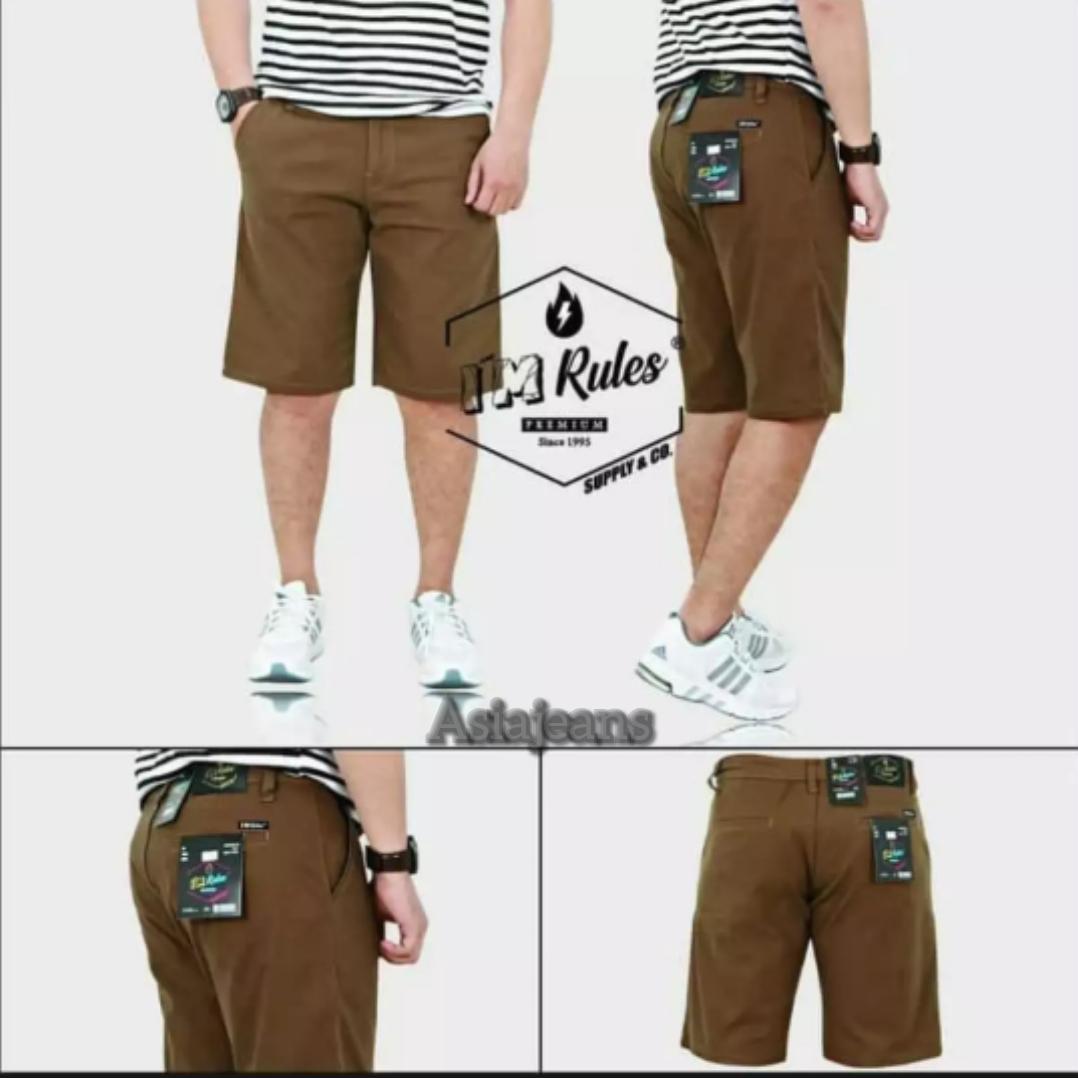 Celana Chinos Pendek Pria Dewasa Premium Series Cream Hitam Abu-abu Mocca Chino Kancing Katun Melar Nyaman Casual Shorts Distro Panjang Combed Surfing Cowok Santai Karet