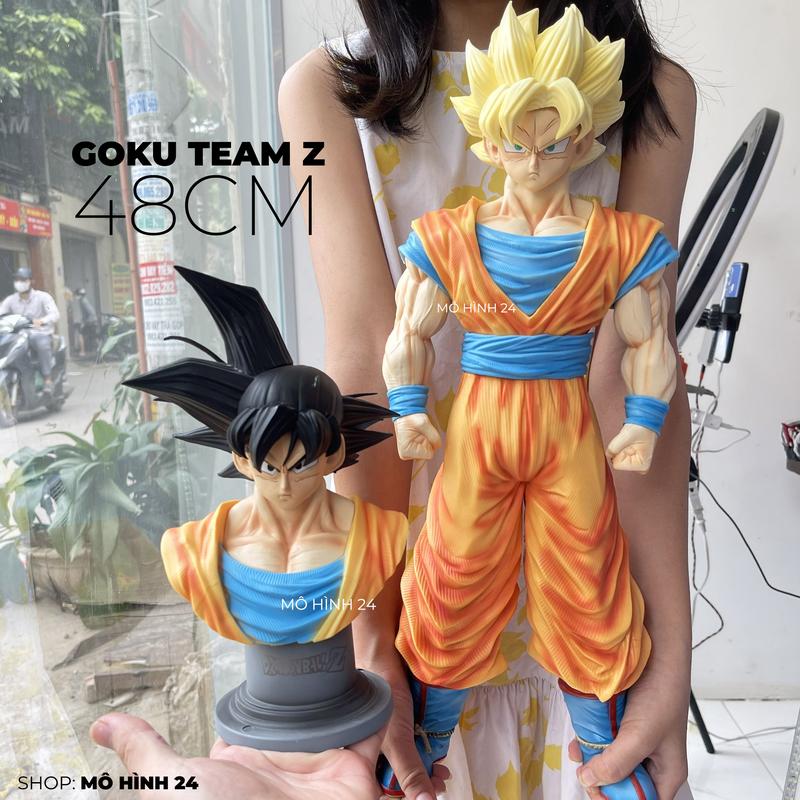 SIZE TO Mô hình nhân vật Goku Team Z 48cm 2 đầu tặng kèm bán thân figure son goku ssj dragonball dragon ball infinite