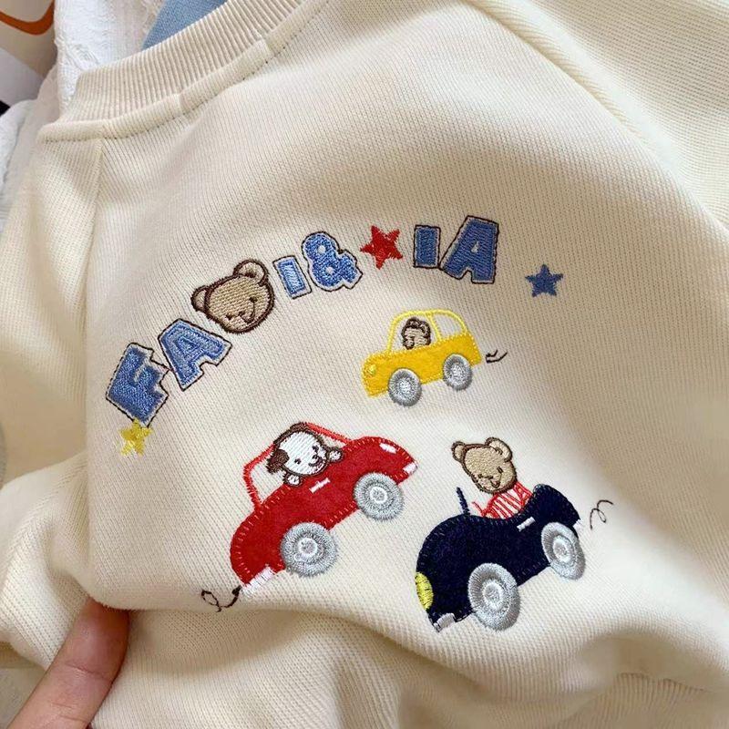 Product Introduction of Kot Musim Bunga, Rekaan Beruang Kartun Budak Lelaki, Sulaman Kereta, Kardigan Berkait, untuk Bayi dan Kanak-kanak, Ketibaan Baru dari Miki Jepun 20