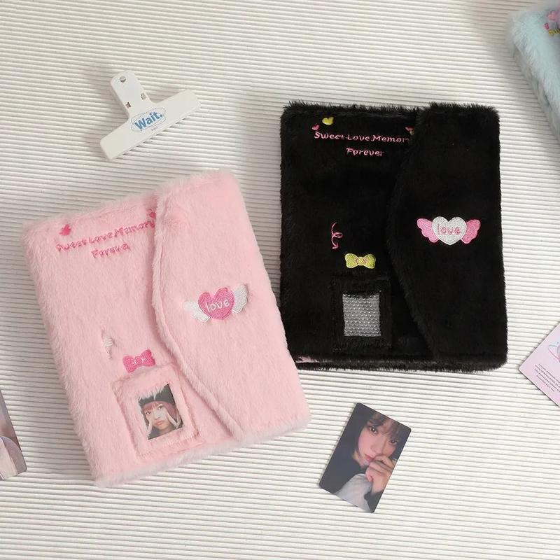 Product Introduction of New A5 Photo Card Holder Plush Binder Kpop Idol Photo Cards Collect Album Stationery Gift 10
