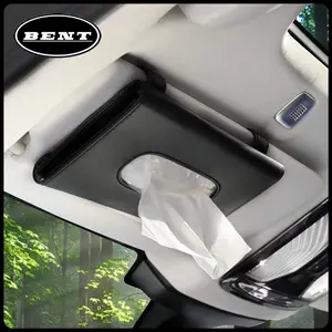 【Ready Stock】Tempat Tisu Mobil / Kotak Tissue Gantung Car Sun Visor Jepit PU Leather Wadah Tisu Mobil