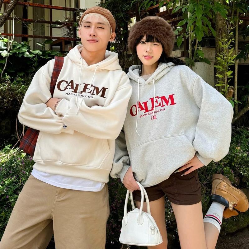Calem.Club - Áo nỉ Hoodie chui đầu ZIK ZAK CALEM Nón To form rộng unisex nam nữ chất nỉ bông áo khoác mùa đông dài tay