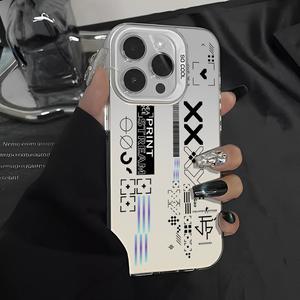 csgo Print Set Compatible with Apple 15 Pro Max Phone Case 14/13 Pro Silver 12/11 Matte XR Simple 7